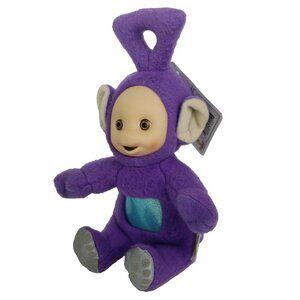 Playskool Teletubbies Tinky Winky Doll Beanie Purple Rubber Face Teletubby 1998